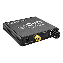 192KHz Numérique à Analogique Audio Converter, Réglage Du Volume, numérique Optique Coaxial à Analogique Stéréo L/R RCA et 3.5mm Jack Convertisseur