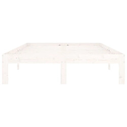 Avis vidaXL Cadre de lit sans matelas blanc bois de pin massif 120x200 cm