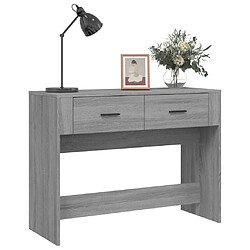 Avis vidaXL Table console Sonoma gris 100x39x75 cm Bois d'ingénierie