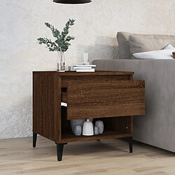 Avis Maison Chic Table d'appoint | Table Basse Chêne marron 50x46x50 cm Bois d'ingénierie -GKD18581