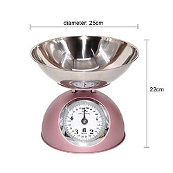 Acheter Universal Balance de cuisine de précision mécanique en acier inoxydable Lecture simple Outil de mesure Cuisinière Cuisinière Balance de cuisine 5 kg(Rose)