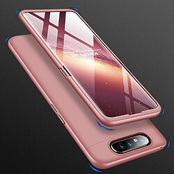 Avis Wewoo Coque Rigide Étui pour PC à couverture intégrale à trois étages Galaxy A80 or rose