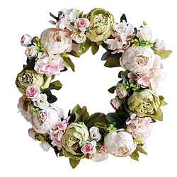 Acheter Guirlande De Fleurs Artificielles Pour La Maison Porte D'entrée Décoration De Fête De Mariage Blanc