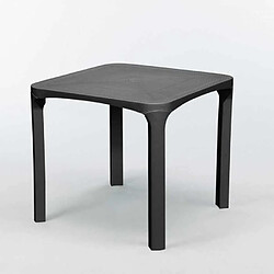 Avis Table bar café Poly rotin 80x80 Grand Soleil Olè, Couleur: Noir