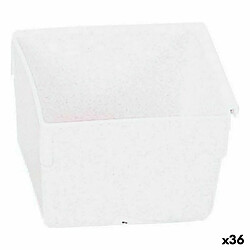 BigBuy Home Boîte Multiusage Modulaire Blanc 8 x 8 x 5,3 cm (36 Unités)