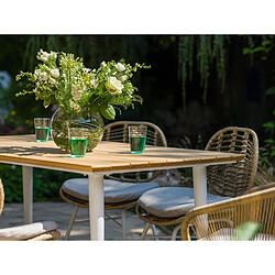 Table de jardin rectangulaire en bois teck Maldives - 4 places - Jardiline pas cher