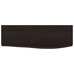 Avis vidaXL Étagère murale marron foncé 60x20x4 cm bois chêne massif traité