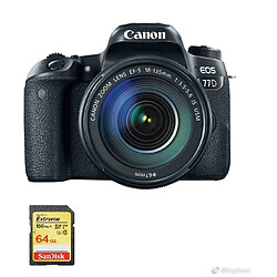 CANON EOS 77D KIT EF-S 18-135mm F3.5-5.6 IS USM (NANO) + 64GB SD card