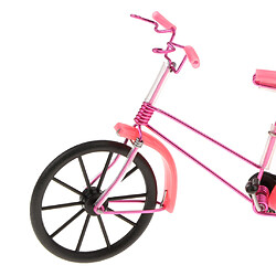 Avis 1:10 vintage moulé sous pression vélo modèle artisanat vélo décoratif jouet - rose