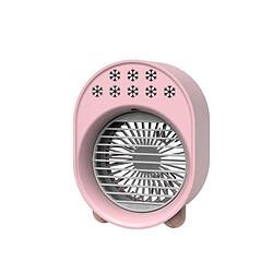 Refroidisseur d'Air 3 Vitesses de Vent Humidification Ventilateur de Refroidissement de Brumisation de Bureau Portable pour Intérieur-Rose