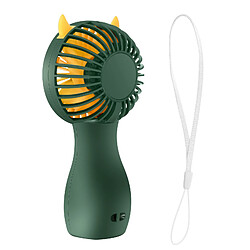 Avizar Mini Ventilateur Portatif Kawaii Silencieux et Rechargeable Vert Foncé