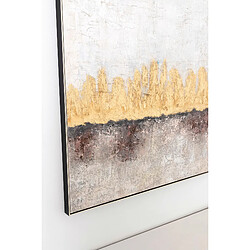 Avis Pegane Tableau peinture à l'huile sur toile, peinte abstraite avec cadre en bois noir - Longueur 120 x Profondeur 3.5 x Hauteur 160 cm