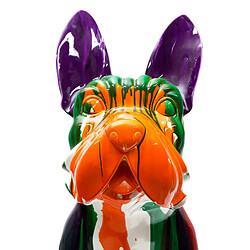 Avis Figurine Décorative Chien Boston Terrier Kuatéh en Polyrésine 52x33x72 cm Multicolore