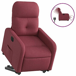 Maison Chic Fauteuil Relax pour salon, Fauteuil inclinable électrique rouge bordeaux tissu -GKD94080