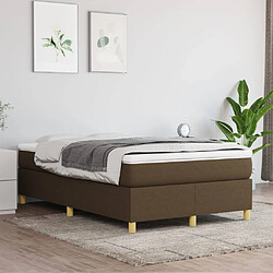 vidaXL Sommier à lattes de lit avec matelas Marron foncé 120x200 cm