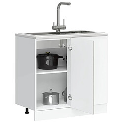 vidaXL Meuble bas du lavabo gris béton bois d'ingénierie