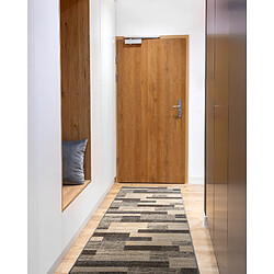 Acheter RUGSX Tapis de couloir KARMEL Deski planches caramel gris 70cm 70x1200 cm