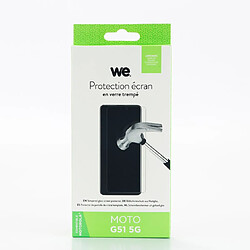 WE Verre trempé MOTOROLA G51 : Protection écran - anti-rayures - anti-bulles d'air - ultra-résistant - dureté 9H Glass