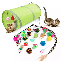 Universal 21 jouets pour chats, thé, plumes colorées, bâtons et cloches, souris, cages, boules, jeux de tunnels, chatons interactifs, jouets pour chats.