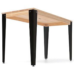 Acheter Table Salle à Manger Lunds 80x160x75cm Noir-Naturel. Box Furniture