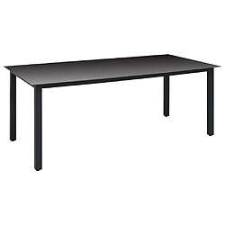 Avis Salle à manger de jardin 7 pcs,Table et chaise à dîner Noir -MN49751