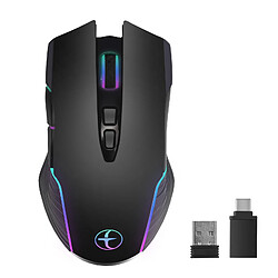 Yonis Souris Sans Fil 2.4G 7 Boutons Ergonomique