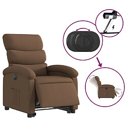 Acheter vidaXL Fauteuil inclinable électrique marron tissu