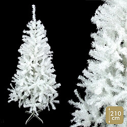 BigBuy Home Sapin de Noël Blanc PVC Métal Polyéthylène 110 x 110 x 210 cm