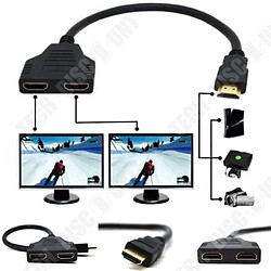 Tech Discount TD® Adaptateur HDMI multi prise connecteur périphériques grande résolution pour télévisions grands écrans compatibilité universelle