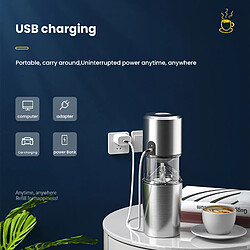 Avis Universal Mini moulin à café USB moulin à café électrique moulin à épices de haricots en acier inoxydable moulin à café USB rechargeable(Argent)