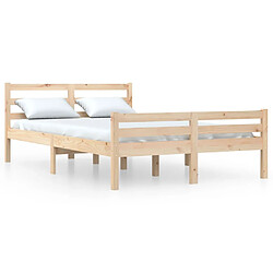 vidaXL Cadre de lit sans matelas bois massif 140x200 cm