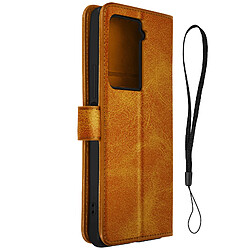 Avizar Étui pour HTC U23 Pro Clapet Portefeuille Fonction Stand Sleek Cover Camel