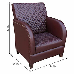 Acheter Fauteuil Alexandra House Living 90 x 87 x 83 cm Cuir Synthétique