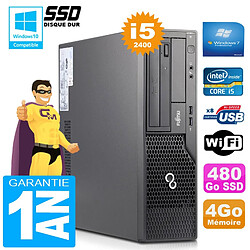 PC Fujitsu Esprimo E500 E85+ SFF Core I5-2400 RAM 4Go Disque 480 Go SSD Wifi W7 - Occasion