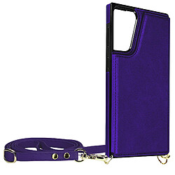 Avizar Coque Cordon Samsung Galaxy S21 Plus Multifonction avec Lanière violet