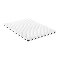 Vente-Unique Ensemble 140 x 190 cm sommier coffre blanc + matelas mousse déhoussable ép.10cm - NASUS de DREAMEA