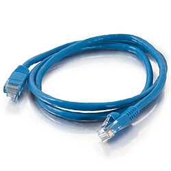 Cables To Go C2G Câble de raccordement réseau Cat5e avec gaine non blindé (UTP) de 0,5 M - Bleu