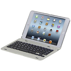 Wewoo F1 + Pour iPad mini 4 Version d'ordinateur portable Housse de protection clavier Bluetooth en plastique Argent