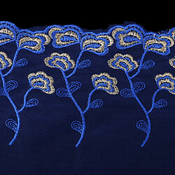 Acheter dentelle brodée garniture applique florale robe de mariée couture artisanat bleu