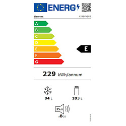 Réfrigérateur combiné intégrable à glissière 267l blanc - KI86VNSE0 - SIEMENS