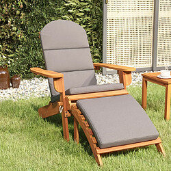 Maison Chic Chaise/Fateuill de jardin Adirondack et repose-pieds bois massif acacia -GKD83907