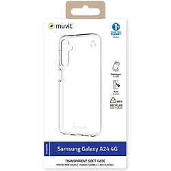 Muvit Coque de Protection pour Samsung Galaxy A24 4G Recyclée Transparent