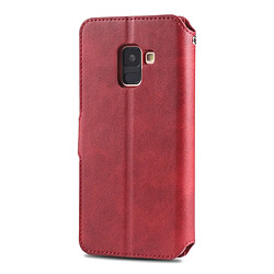 Avis Wewoo Housse Coque Pour Galaxy A6 2018 AZNS Texture du mollet Etui en cuir avec rabat horizontal magnétique PU supportlogements cartes et cadre photo Rouge