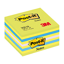 Bloc-cube couleurs néon bleu Post-it 76 x 76 mm - 450 feuilles