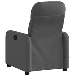 Acheter Maison Chic Fauteuil Relax pour salon, Fauteuil inclinable de massage électrique gris foncé tissu -GKD50250