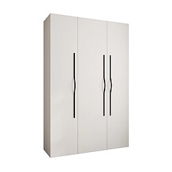 Abiks Meble Armoire à portes battantes Como 2 245,5/160/50 3 portes (blanc/noir)