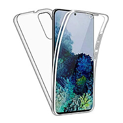 Htdmobiles Coque pour Xiaomi Poco X4 GT 5G - housse etui silicone gel fine 360 integrale (avant et arriere) + verre trempe - TRANSPARENT