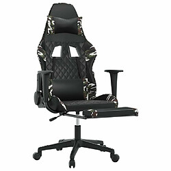 Avis Maison Chic Chaise de jeu, Chaise gaming de massage repose-pied, Fauteuil gamer,Chaise de Bureau Noir&Camouflage Similicuir -GKD27792