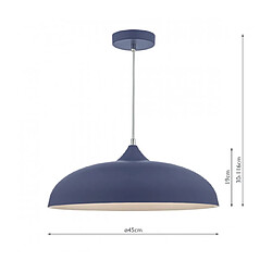 Luminaire Center Suspension Kaelan Bleu mat 1 ampoule 19cm