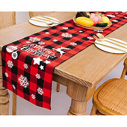 Avis C48 Décorations de Noël Grille de Noël Rouge et Noir Table De Snowflake Table Table De Table Dress Up Noël Table de vacances Décor de table